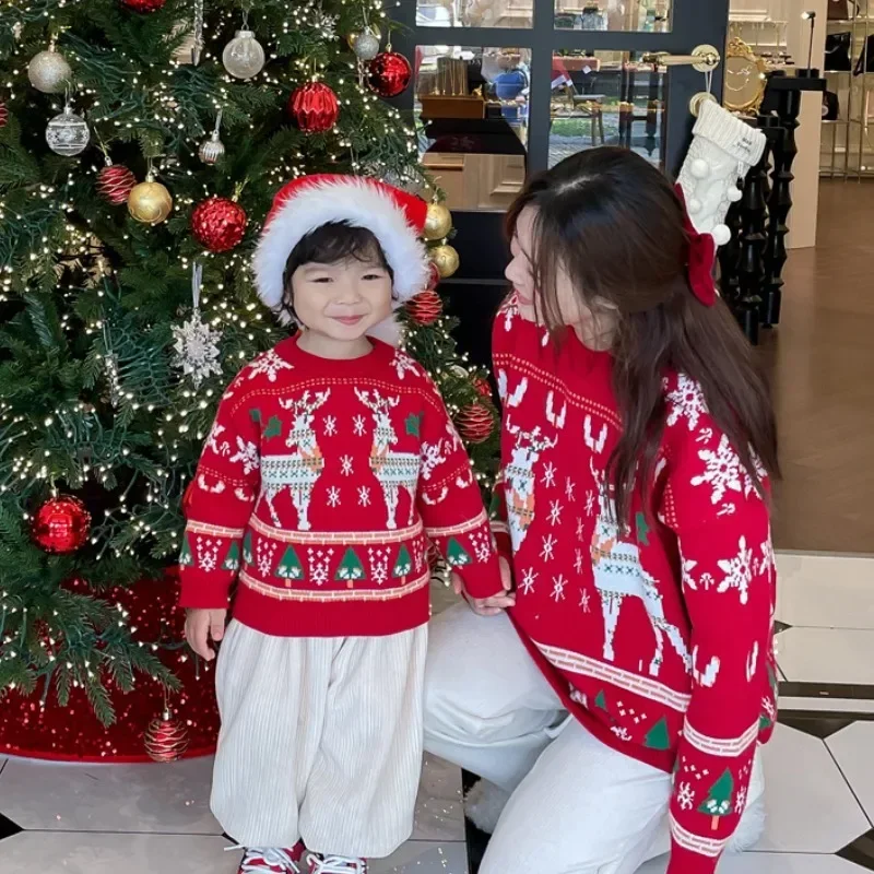 Plant Parent Clothing - Family Matching Christmas Reindeer Tree Sweater