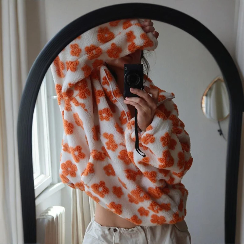 Fleece Flower Sweatshirt For W - Plant Parent Hoodie 评论和价格