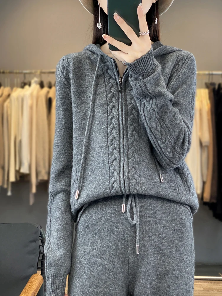 Women's Pure Cashmere Hooded C - Plant Parent Hoodie 评论和价格