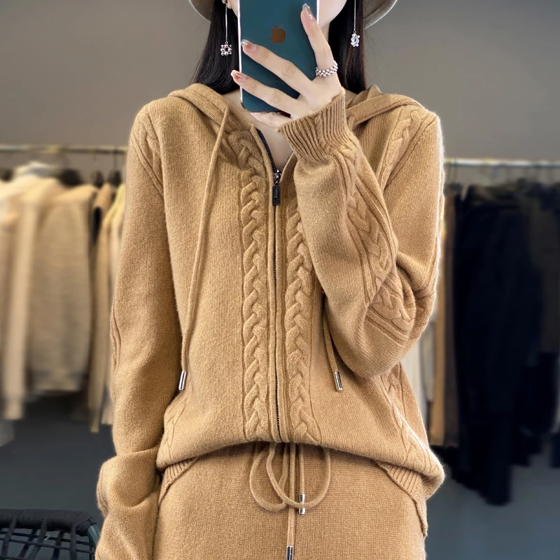 Women's Pure Cashmere Hooded C - Plant Parent Hoodie 评论和价格